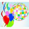 CafePress Bright Disco Ball 4.25" x 5.5" Notecards 10 Pack