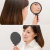 Horiuchi Mirror Industries Hyper View Stand & Hand Mirror, Black, Stain Resistant, Clear Shine, Lightweight, Compact, Portable, Tabletop Mirror, Hand Mirror, Made in Japan