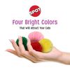 SPOT Ethical Wool Pom Poms with Catnip Cat Toy, 4-Pack
