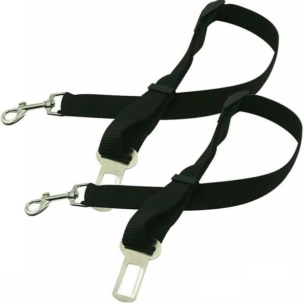 2 Set Pet Dog Seat Belt Adjustable Travel Car Safety Harnesses Lead Restraint