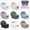 Superio 5L Small Grey Ribbed Storage Bin with Lid, Plastic (2 Pack)
