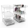3-Tier Clear Pull Out Organizer Stackable Kitchen Bathroom Organizer w/ Dividers