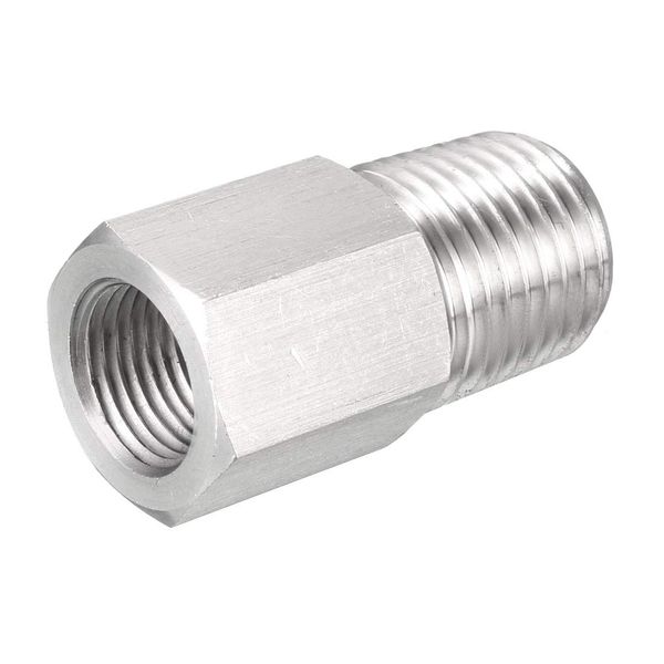 uxcell Pipe Fitting Adapter Reducer 1/4 NPT Male to 1/8 G Female Pipe Fitting Adapter Reducer Pressure Gauge for Water Oil Air