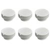 Dracaena G1/4" Thread Thin Water Stop Plug Fitting with Coin Slot for Computer Water Cooling System, 6 Pack, White