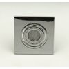 3 inch Recessed Can Light Square Trim, Adjustable 30°, Brushed Chrome Finish