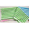 3 pc Microfiber Kitchen Towels Set(15"x15")TRI-COLOR STRIPES,PINK,BLUE,GREEN,