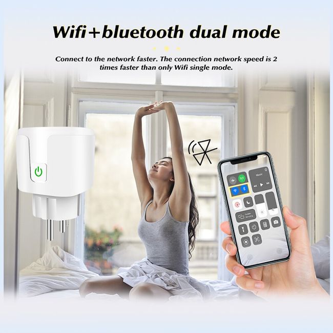 AUBESS Zigbee EU Smart Plug Smart Home Wireless Remote Control Power M