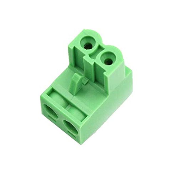 CAQL New for 5Pcs 2 Pin - 5.08mm Pluggable Quick Connector - Terminal Block - Phoenix Plug, 300V 10A