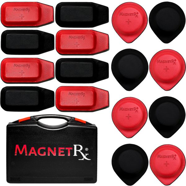 MagnetRX® Biomagnetic Magnet Kit - Round & Rectangular 2500 Gauss Magnets (16 Mixed Units)