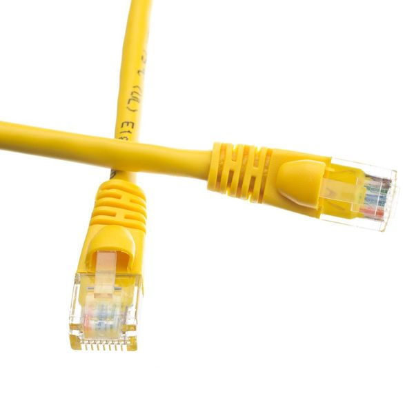 ACCL, 50ft, Yellow RJ45 CAT6 Ethernet Patch Cable, UTP, Snagless/Molded Boot