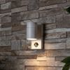 LITECRAFT Kenn Wall Light Outdoor Up or Down IP44 Rated Fitting with PIR Motion Sensor - White