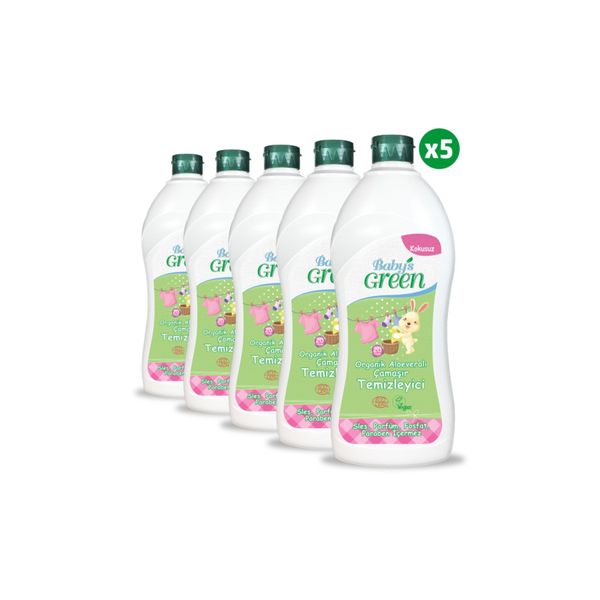 5'li Set * Organik Aloeveralı Kokusuz Bebek Çamaşır Deterjanı 100 Yıkama