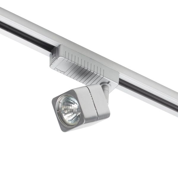 Litecraft Track Light Spotlight Head MR16 Adjustable Square Fitting - Silver