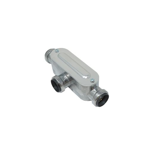 Southwire E-TB-050 1/2" Push Install Type EMT T Conduit Body; Gray