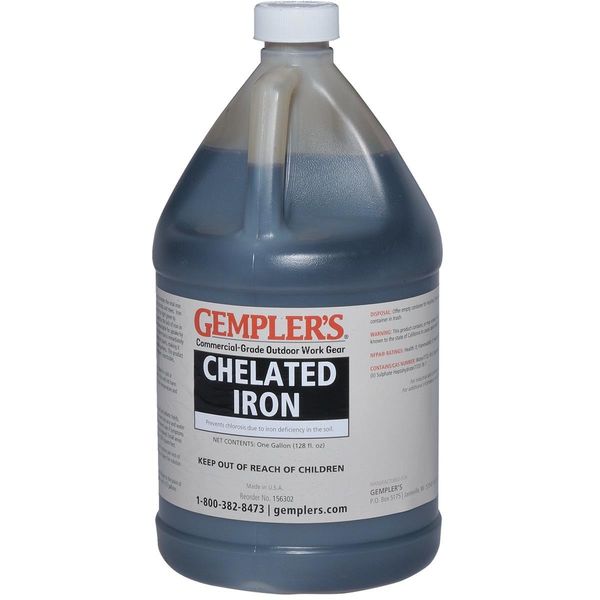 GEMPLER'S Liquid Iron Supplement for Plants – Commercial Grade Chelated Iron for Trees, Shrubs, Plants, Crops - 1 Gallon