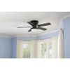 Hugger 44 in. LED Indoor Matte Black Ceiling Fan with Light Kit