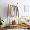 Hanger Rack, Foldable, Wooden Rack, Natural, Width 85