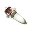 Carnelian and Quartz Gemstone Vial Capsule Pendulum