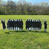 Graduation Yard Cards, Graduation Silhouette Yard Signs, 4pcs, Includes Stakes