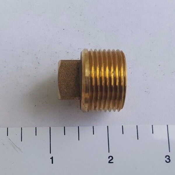 10) 3/4" MALE NPT PIPE PLUG, SQUARE HEAD, LEAD FREE BRASS, FUEL OIL GAS WATER