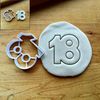 Sweet Prints Inc Number 18 Cookie Cutter - Dishwasher Safe (3")