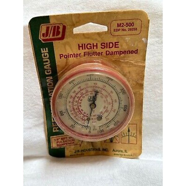 Jb Industries M2-500 Gauge refrigeration pressure gauge vintage