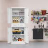 Metal Storage Cabinets with Drawer & Adjustable Shelves, Locking Storage Cabinet