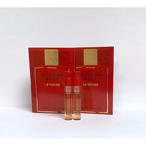 2x Estee Lauder Modern Muse Le Rouge EDP Spray 0.05oz/1.5ml Sample vial