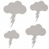 Pappe Wolken mit Blitz - 3-50cm Basteln Deko, Größe:49cm, Pack mit:1 Stück