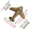 LLHDKF 6 Pack Airplanes Knobs Door Handle Cabinet Pull Dresser Single Hole Plane Shape Knobs Handles Drawer Pulls for Furniture (Bronze)