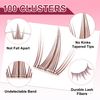 DASSEN Left and Right Self-Adhesive Eyelash Clusters, Individual False Lashes for DIY Home Application