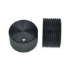 4pcs 25 * 15.5mm Aluminium Potentiometer Knobs 1/4"(6.35mm) Universal Metal Pot Control Knobs with Indicator & Set Screw for Guitar/Bass/Efffect