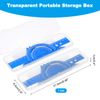 PATIKIL Aluminum Triangular Ruler Set, 20cm x 2.3cm, 45° & 60° Triangular Rulers, Protractor, 4 Packs, Blue