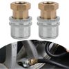 Tiardey Lock On AirChuck, Brass Stem, Large Bore Tire Valve, Quick Connect