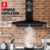 30 Inch Kitchen Range Hood Wall Mount 350 CFM Vent Mechanical Control Black New