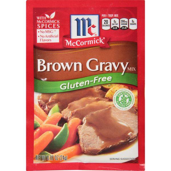 McCormick Gluten Free Brown Gravy Mix, 0.88 oz (Pack of 12)