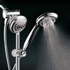 DreamSpa Instant Mount Drill Free Adjustable Slide Bar 3 Way Shower Head Combo