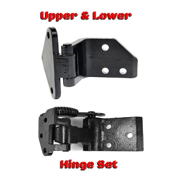 1965 - 1966 Mustang Replacement Upper and Lower Door Hinge Set - Driver Side