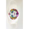 Wiederverwendbare Maske, bedruckt, originell, bunt, elegant.