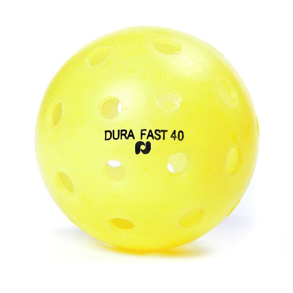 Dura Fast 40 Pickleballs | Outdoor Pickleball Balls | Yellow | Pack of 6 | USAPA Approved and Sanctioned for Tournament Play