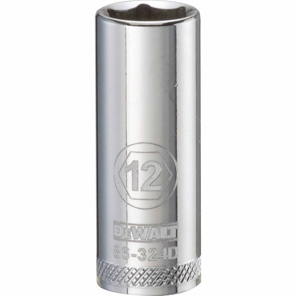DEWALT DWMT86324OSP 6 Point 3/8'' Drive Deep Socket 12MM
