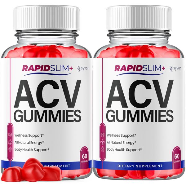(2 Pack) Rapidslim ACV Gummies 1000MG Rapidslim Formula Max Vitamin 120 Gummies