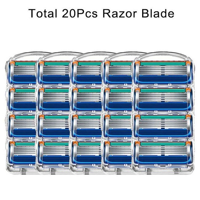 Gillette Fusion 5 Replacement Blades Set of 20 Gillette Fusion Compatible 5 Tooth Razor Replacement Blade Head Fusion5