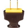 EATON BP1912B-SP-L Brown Flat Handle 2-Wire Plug, 1.48" x 1.19"