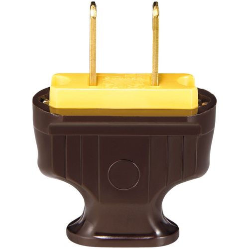 EATON BP1912B-SP-L Brown Flat Handle 2-Wire Plug, 1.48" x 1.19"