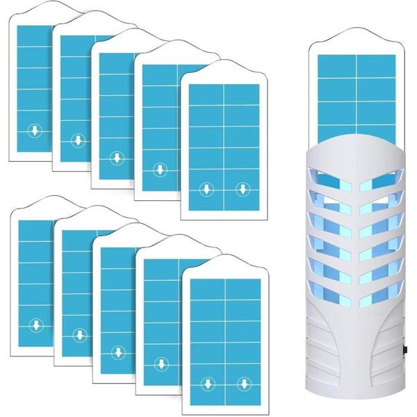 10 Pack Flying Insect Trap Refill, Replacement Glue Boards for Insect Bug Plug-i