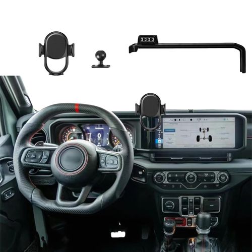 Kiopsom Car Phone Holder for 2024 Jeep Wrangler Accessories Phone Mount Hands Free 360 Degree Rotation，Compatible for All Phones