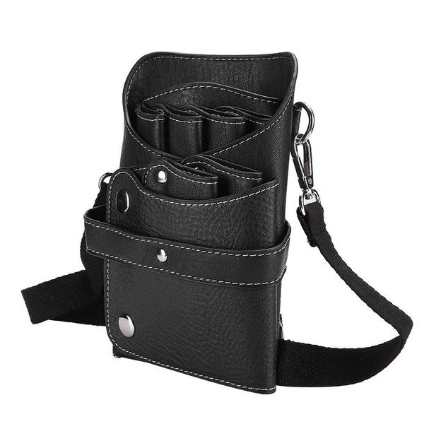 Aigend Hairdressing Tools Waist Belt Bag, PU Leather Barber Bag Hairdressing Storage Bag with Adjustable Belt for Keeping Hair Pins, Makeup Brushes