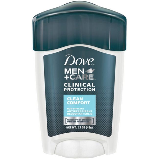 Dove Men + Care Clinical Protection Antiperspirant Deodorant Solid Clean Comfort 1.70 oz (Pack of 8)