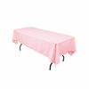 New Creations Fabric & Foam Inc 60" Wide by 120" Long Rectangular Polyester Poplin Tablecloth, Light Pink